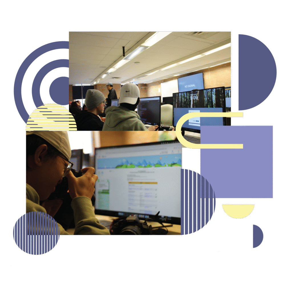 Pictures of Students with Gyometric Shapes